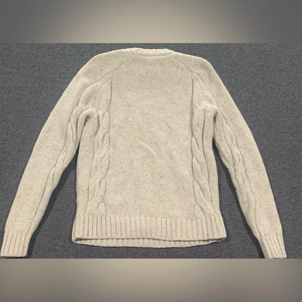 Taylor Stitch Mens Cable-Knit Crewneck Sweater Extrafine Merino/Alpaca Size M/40
